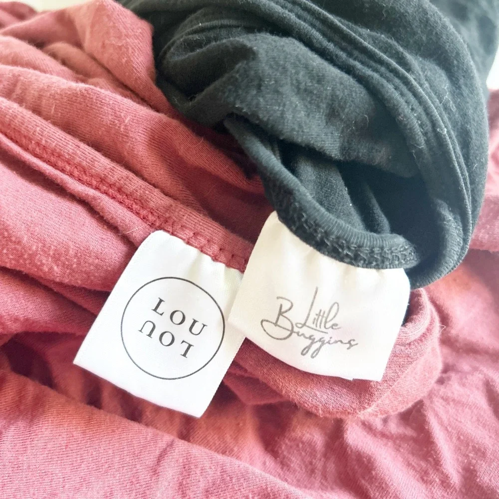 Lou Lou Little Buggins Bundle Lot (3)‎ Baby Nursery Bamboo Swaddle Blankets